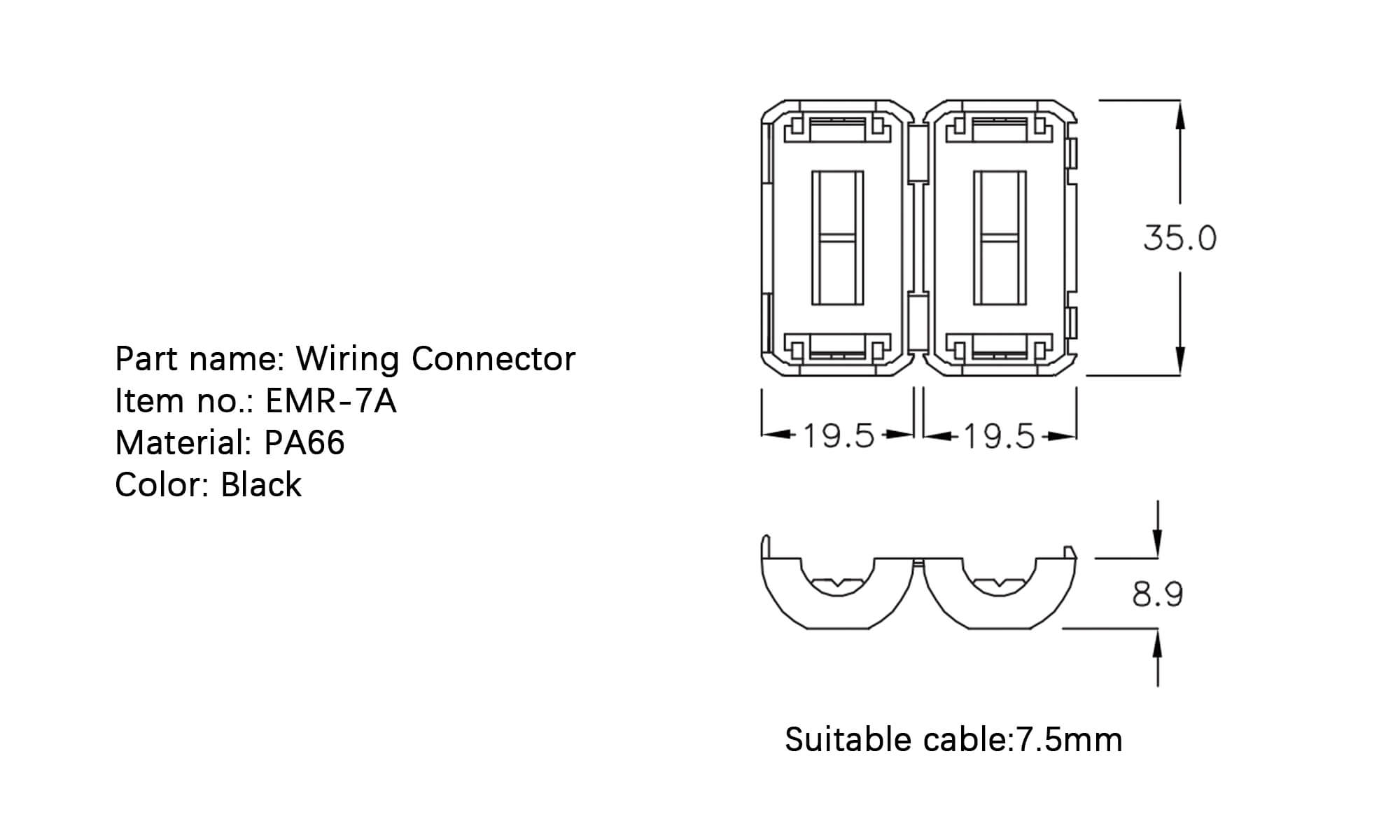 Wiring Connector EMR7A